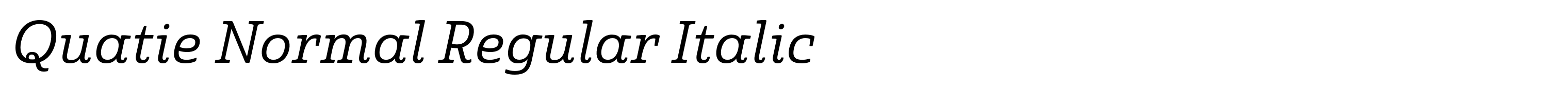Quatie Normal Regular Italic